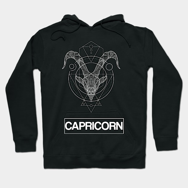 Capricorn Zodiac Constellation Hoodie by FungibleDesign